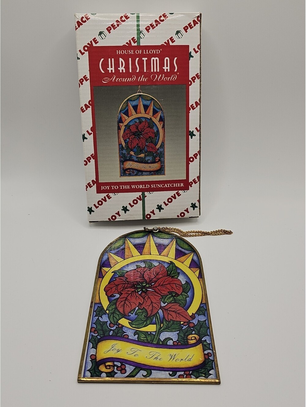 Vintage 1997 House of Lloyd Christmas Around the World Joy to the World Suncatch